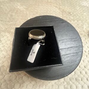 Silver and Black Men's Ring